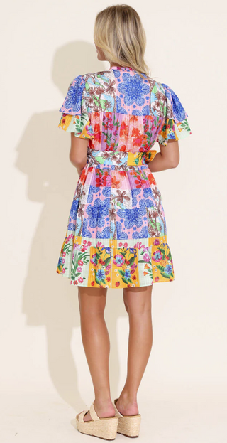 Heather Dress in Floral Sketch