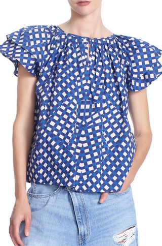 Penny Top in Sea Blue