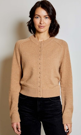 Tabi Cardigan in Camel
