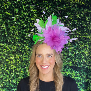 Fascinator 2020-Purple/Light Purple/Green