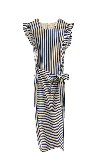 Greta Midi Dress in Blue Multi
