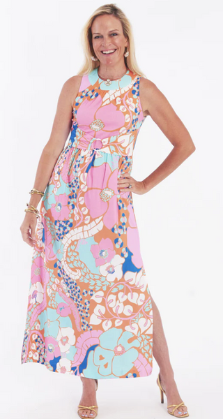 Nina Dress in Narnia Nectarine