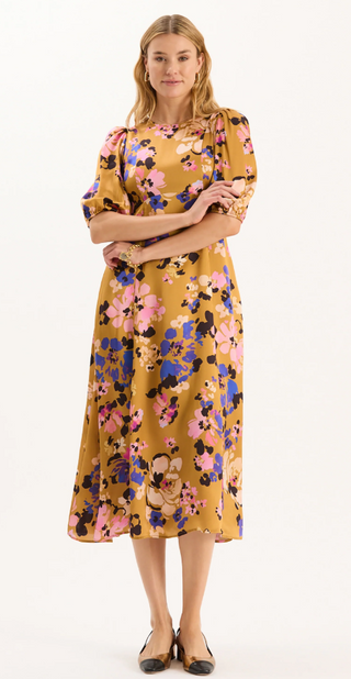 Frankie Charmeuse Dress in Multi