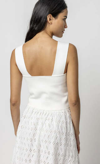 Cropped Tank in White