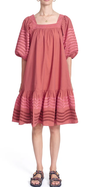 Sybil Dress in Burnt Oran
