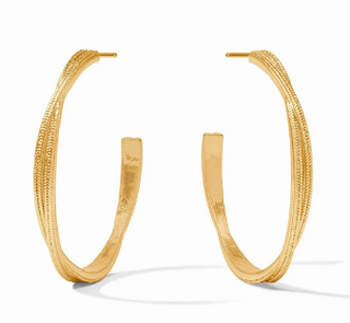 Cheval Twist Hoop in Gold-Large