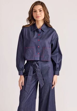 Mattie Top in Ink Blue