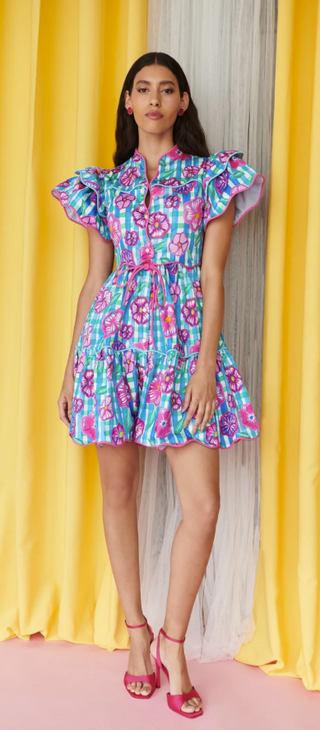 Baba Voyager Short Dress in Blue