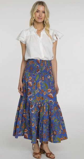 Izzy Skirt Dress in Secret Garden Sapphire