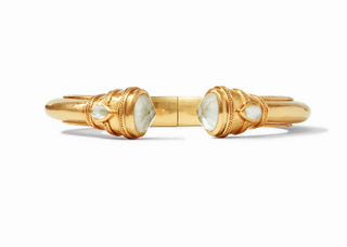 Cannes Demi Cuff in Gold Iridescent Clear Crystal