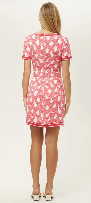Motion Dress in Coral Crush/Whitewash