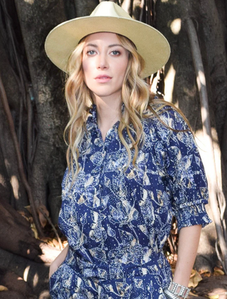 Everything Top in Shibori Rose Navy