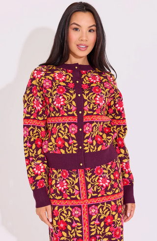 Meredith Cardigan in Golden Floral