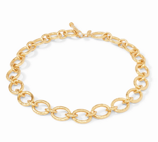 Catalina Demi Link Necklace in Gold/Pearl